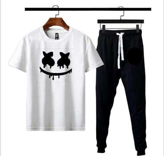 2 Pcs Men's Polyester Printed Track Suit - ITs YOUR