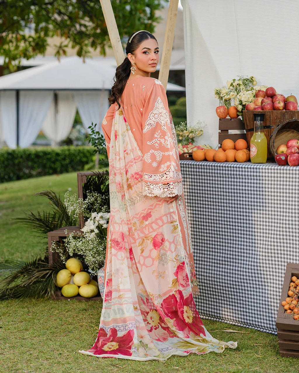 Elaf - Summer 3PC Lawn Chikenkari Embroidered Shirt